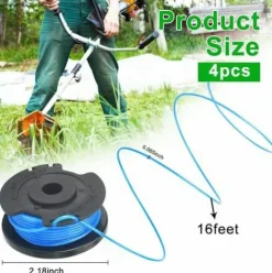 * 4 Bobines De Fil Triomphe Pour Debroussailleuse Bobine De Rechange Pour Coupe-Bordure En Nylon Bobine Fil Coupe Bordure Bobine De Remplacement A Alimentation Automatique Pour Tondeuse A Gazon> Accessoire Pour Tondeuse Et Autoportée