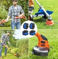 * 4 Bobines De Fil Triomphe Pour Debroussailleuse Bobine De Rechange Pour Coupe-Bordure En Nylon Bobine Fil Coupe Bordure Bobine De Remplacement A Alimentation Automatique Pour Tondeuse A Gazon><noscript><img width=