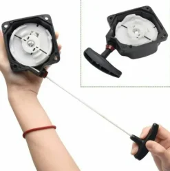 * Abcrital Tondeuse A Gazon, Demarrage Facile, Assemblage Universel, Tirette A Lanceur Et Debroussailleuse (Taille : Fil D'Acier Noir)> Accessoire Pour Tondeuse Et Autoportée