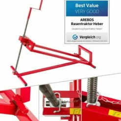 * Arebos Leve-Tondeuse Tracteur-Tondeuse Dispositif De Levage Cric | 450 Kg | Angle D'Inclinaison A Environ 45 | Rouge | Stable Et Solide Rouge> Accessoire Pour Tondeuse Et Autoportée
