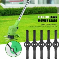 * Asupermall Pelouse En Plastique Tondeuse Lame Epareuse Coupe-Herbe Etrille Lame De Rechange Tondeuse Accessoire Pour Jardin Agriculture Utilisez 5Pcs / Paquet><noscript><img width=