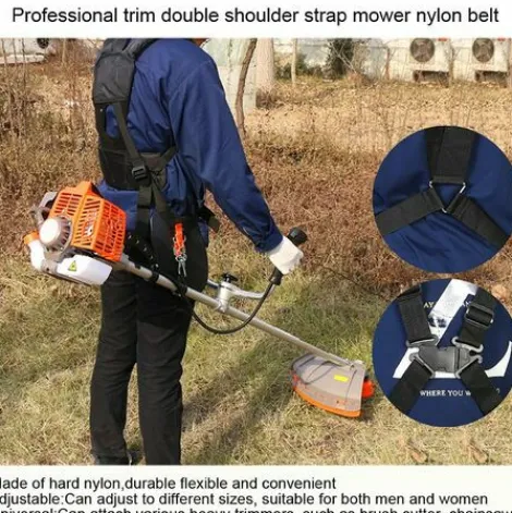 * Bares Bandouliere Pour Tondeuse, Double Bandouliere Pour Tondeuse Professionnelle En Nylon Avec Ceinture Facilement Reglable Pour Debroussailleuse Jardin Pelouse Et Appareil Photo> Accessoire Pour Tondeuse Et Autoportée