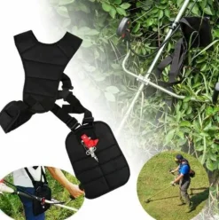 * Bares Harnais A Double Bandouliere Epaule Rembourree Boutonnage Securite Pour Debroussailleuse Tondeuse Stihl Husqvarna Echo> Accessoire Pour Tondeuse Et Autoportée