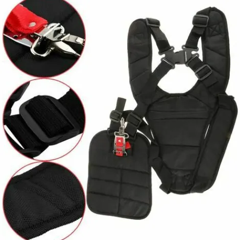 * Bares Harnais A Double Bandouliere Epaule Rembourree Boutonnage Securite Pour Debroussailleuse Tondeuse Stihl Husqvarna Echo> Accessoire Pour Tondeuse Et Autoportée