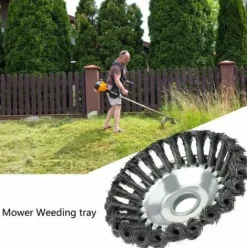 * Bearsu Brosse Desherbant Ronde Pour Debroussailleuse Haute Resistance Cone Anti-Mauvaises Herbes 20,3 Cm><noscript><img width=