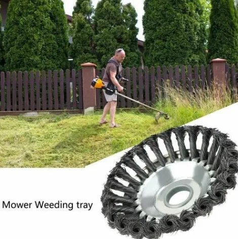 * Bearsu Brosse Desherbant Ronde Pour Debroussailleuse Haute Resistance Cone Anti-Mauvaises Herbes 20,3 Cm> Accessoire Pour Tondeuse Et Autoportée