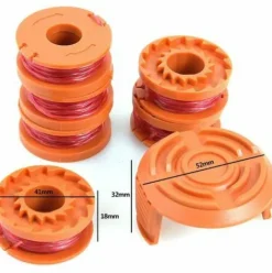* Benobby Kids Bobine Pour Toutes Les Tondeuses A Gazon Compatibles Avec Worx Wg154 Wg163 Wg180 Wg175 Wg155 Wg151 Wg160 Pieces De Rechange Pour Tondeuse A Gazon Avec 2 Capuchons> Accessoire Pour Tondeuse Et Autoportée