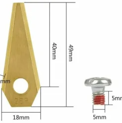 * Betterlife 30Pcs Lames De Rechange Pour Bosch Titane Accessoires Pour Tondeuses Robot+ 30Pcs Vis> Accessoire Pour Tondeuse Et Autoportée