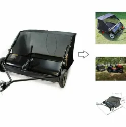 * Bigb Remorque Balayeuse De Jardin 95 Cm Pour Tracteur Tondeuse Autoportee Feuilles Et Pelouses> Accessoire Pour Tondeuse Et Autoportée