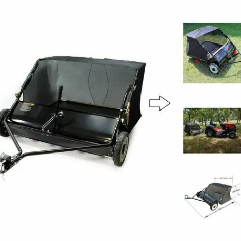 * Bigb Remorque Balayeuse De Jardin 95 Cm Pour Tracteur Tondeuse Autoportee Feuilles Et Pelouses> Accessoire Pour Tondeuse Et Autoportée
