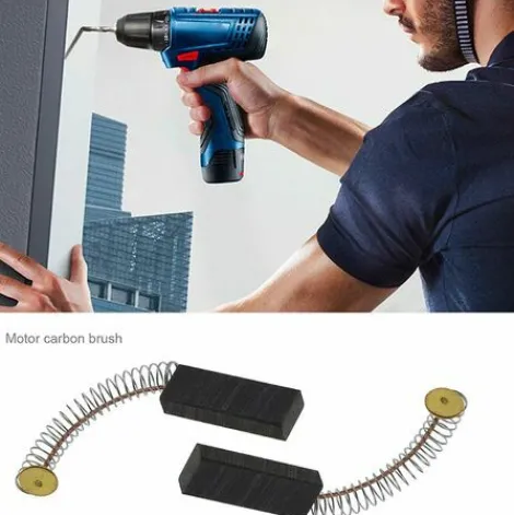 * Cisea Lot De 2 Paires De Balais De Charbon Pour Moteur 6 X 11 X 30 Mm Pour Meuleuse D'Angle Rotative, Perceuse Circulaire, Perceuse EÉlectrique, Pieces De Rechange, Accessoires De Rechange, Noir Et Dore> Accessoire Pour Tondeuse Et Autoportée