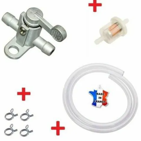 * Cyclingcolors Kit Essence 8Mm : Robinet + Durite + Filtre + Collier Tondeuse Tracteur> Accessoire Pour Tondeuse Et Autoportée