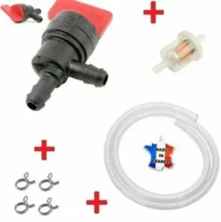 * Cyclingcolors Kit Essence Briggs Et Stratton 494769 698181 96193Gs : Robinet + Durite + Filtre + Collier Tondeuse Tracteur> Accessoire Pour Tondeuse Et Autoportée