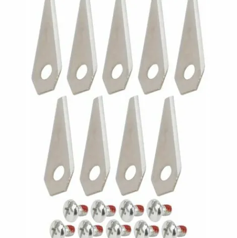 * Cyclingcolors 9X Lames De Robots Tondeuses + 9X Ecrous Compatible Avec Bosch Serie Indego 49X19Mm Acier Inoxydable> Accessoire Pour Tondeuse Et Autoportée