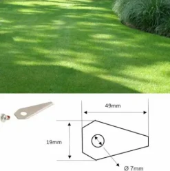 * Cyclingcolors 9X Lames De Robots Tondeuses + 9X Ecrous Compatible Avec Bosch Serie Indego 49X19Mm Acier Inoxydable> Accessoire Pour Tondeuse Et Autoportée