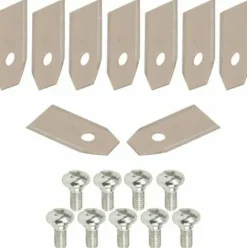 * Cyclingcolors 9X Lames De Robots Tondeuses + 9X Ecrous Compatible Avec Gardena Yardforc Serie R38 R40 R45 R50 R70 R75 R80 R100 R130 Sc600 Sc900 35X18Mm Acier Inoxydable> Accessoire Pour Tondeuse Et Autoportée