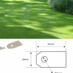 * Cyclingcolors 9X Lames De Robots Tondeuses + 9X Ecrous Compatible Avec Gardena Yardforc Serie R38 R40 R45 R50 R70 R75 R80 R100 R130 Sc600 Sc900 35X18Mm Acier Inoxydable> Accessoire Pour Tondeuse Et Autoportée