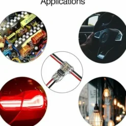 * Deckon 12Pcs Connecteurs De Cable En T, 12V Etanches Connecteur De Fil EÉlectrique A 2 Broches Connecteur Basse Tension Pour Connexion EÉlectrique Temporaire / Audio / Video / Eclairage><noscript><img width=