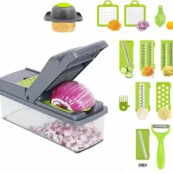* Dontodent 12 En 1 Mandolines De Cuisine Professionnelle, Coupe Legume Avec 6 Lames En Remplacables, Coupe Legumes Multifonctions Pour Trancher, Couper Et Raper Les Legumes> Accessoire Pour Tondeuse Et Autoportée