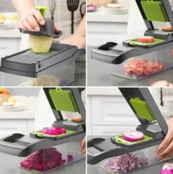 * Dontodent 12 En 1 Mandolines De Cuisine Professionnelle, Coupe Legume Avec 6 Lames En Remplacables, Coupe Legumes Multifonctions Pour Trancher, Couper Et Raper Les Legumes> Accessoire Pour Tondeuse Et Autoportée