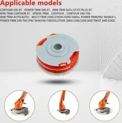 * Dontodent Bobine De Ligne De Rechange Pour Debroussailleuse, Bobine D'Alimentation Automatique De 1,5 Mm Et Bobines De Rechange Pour Debroussailleuse A Double Ligne Compatible Avec Flymo Fly021 (4) Bett><noscript><img width=