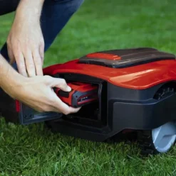 * Einhell Robot Tondeuse Freelexo+ 1200M2 Solo Power X-Change (18V, Surface 1200M2, Application Bluetooth, Ecran Lcd) Livre Sans Kit D'Installation, Sans Batterie Ni Chargeur><noscript><img width=