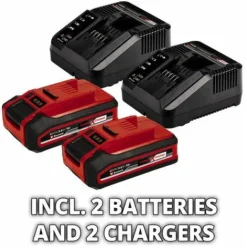 * Einhell Tondeuse A Gazon Sans Fil Ge-Cm 36/37 Li + Cisaille A Gazon Sans Fil Ge-Cg 18/1 Li Power X-Change (18 V, Largeur De Coupe 37 Cm) Livre Avec 2 Batteries 3,0 Ah Et 2 Chargeurs)><noscript><img width=