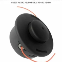 * Ensoleille Accessoires De Tondeuse A Gazon Tete De Coupe Tete De Coupe Noir> Accessoire Pour Tondeuse Et Autoportée