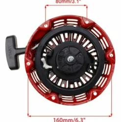 * Flyme Demarreur A Tirette A Recul Remplacement Pour Gx160 Gx120 Gx200 5.5Hp 6.5Hp Moteur Tondeuse A Gazon> Accessoire Pour Tondeuse Et Autoportée