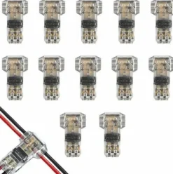 * Flyme 12Pcs Connecteurs De Cable En T, 12V Etanches Connecteur De Fil EÉlectrique A 2 Broches Connecteur Basse Tension Pour Connexion EÉlectrique Temporaire / Audio / Video / Eclairage> Accessoire Pour Tondeuse Et Autoportée