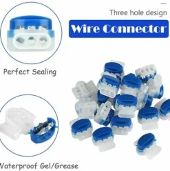 * Fvbjd 18 Pieces Connecteurs De Cable Remplis Des Resines, Connecteurs Pour Cable Peripherique, 314 Connecteurs De Cable Etanche 3 Trous, Parfait Pour Jardin & Exterieur Et Tondeuse Robot><noscript><img width=