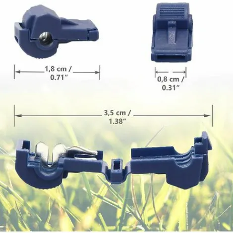 * Fvbjd Bornes De Raccordement Pour Cable Peripherique, Set De 4 Connecteur De Derivation En T, Connecteur Rapide, Connecteur De Courant, Connecteur De Cable Pour La Fixation De La Boucle, 14010403> Accessoire Pour Tondeuse Et Autoportée