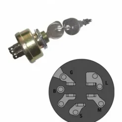 * Global Garden Product 118450065/1 Contacteur A Cle Pour Tondeuse Autoportee Ggp / Castelgarden / Ayp> Accessoire Pour Tondeuse Et Autoportée