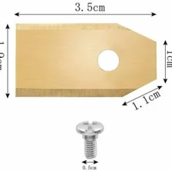 * Groofoo 45 X Lames De Couteau En Titane Pour Toutes Les Tondeuses Robotiques Husqvarn/Automower/ Yardforce/Gardena(3G-0.75Mm) Avec 45 Vis, Lames De Rechange Pour Modeles 105,310,315,320,420,430X,R40I><noscript><img width=