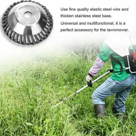 * Happyshopping Tete De Coupe De Brosse De Tondeuse A Gazon, Dissolvant De Rouille De Fil, Tete D'Herbe, Tete De Desherbage, Accessoires De Debroussailleuse De Tondeuse A Gazon, 6 Pouces> Accessoire Pour Tondeuse Et Autoportée