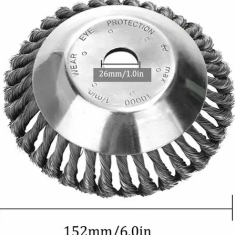 * Happyshopping Tete De Coupe De Brosse De Tondeuse A Gazon, Dissolvant De Rouille De Fil, Tete D'Herbe, Tete De Desherbage, Accessoires De Debroussailleuse De Tondeuse A Gazon, 6 Pouces> Accessoire Pour Tondeuse Et Autoportée