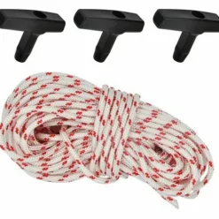 * Heguyey Corde De Demarrage A Rappel 10 Metres,Cordon De Traction Avec Poignee De Demarrage A Rappel 3 Pieces Pour Tondeuse A Gazon Moteur De Debroussailleuse De Bord De Coupe De Tronconneuse> Accessoire Pour Tondeuse Et Autoportée