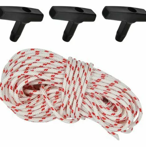 * Heguyey Corde De Demarrage A Rappel 10 Metres,Cordon De Traction Avec Poignee De Demarrage A Rappel 3 Pieces Pour Tondeuse A Gazon Moteur De Debroussailleuse De Bord De Coupe De Tronconneuse> Accessoire Pour Tondeuse Et Autoportée