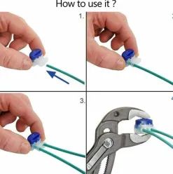 * Hklffja Connecteurs De Cable Remplis Des Resines, 40 Pieces Connecteurs De Cable Robot Tondeuse Remplis Etanche 3 Trous Fils EÉlectrique Sertis Gel Resine Pour Tondeuses A Gazon Robotiques Automower.><noscript><img width=