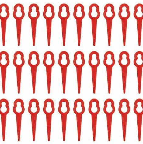 * Hklffja Lames De Tondeuse A Gazon 100 Pieces Lames De Tondeuse En Plastique Accessoires De Jardin Lames De Coupe Lames De Rechange Pour Tondeuse A Gazon Lame De Coupe-Herbe Outils (Rouge)> Accessoire Pour Tondeuse Et Autoportée