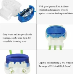* Hklffja 20Pcs Connecteurs De Cable Remplis Des Resines Connecteur Husqvarna Automower Connecteur Etanche Pour Jardin Exterieur Jardin Robot Tondeuse Automower Resiste A L'Eau Et Aux Intemperies> Accessoire Pour Tondeuse Et Autoportée