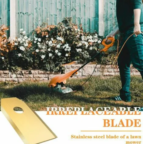 * Irisfr 45 Couteaux En Titane Lames De 0,75 Mm Avec 9 Vis Compatibles Avec La Tondeuse Robot Husqvarna Automower Gardena 105 310 315 320 420 430X R40I Et Autres (Durable)Or,Lilaris> Accessoire Pour Tondeuse Et Autoportée