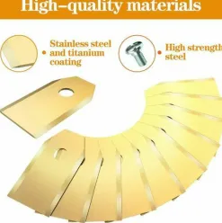 * Kaejyiut Lot De 30 Lames De Rechange En Titane Pour Tous Les Robots Tondeuses A Gazon Husqvarn/Automower/Gardena(3G-0.75Mm) Avec 30 Vis, Pour Modeles 105,310,315,320,420,430X,R40I> Accessoire Pour Tondeuse Et Autoportée