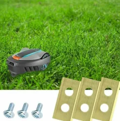 * Kaejyiut Lot De 30 Lames De Rechange En Titane Pour Tondeuse Robot Worx Landroid Lames En Titane Et Vis Ameliorees Pour Tondeuse Robot Worx Landroid><noscript><img width=