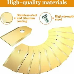 * Lames De Rechange Homealexa 30 X En Titane Pour Tous Les Tondeuses De Jardin Automower Husqvarna/Gardena/Yard Force/Automower Robuste (3.1 G / 0.75 Mm) Avec Vis> Accessoire Pour Tondeuse Et Autoportée