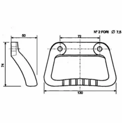 * Lem Select Poignee De Prise Interieure L 130 Pour Petit Tracteur> Accessoire Pour Tondeuse Et Autoportée
