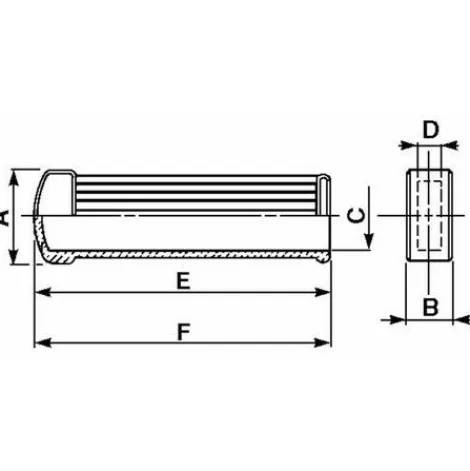 * Lem Select Poignee Plate Pvc 20X8 Mm Striee (Lot De 2)> Accessoire Pour Tondeuse Et Autoportée