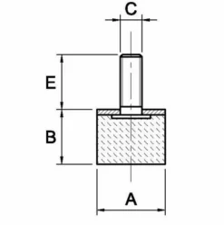 * Lem Select Silent Bloc Pied De Machine O60X40 M12X37 (A L'Unite)> Accessoire Pour Tondeuse Et Autoportée