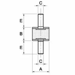 * Lem Select Silent Bloc Universel Male X Male O20X20 M6X16 (Lot De 2)> Accessoire Pour Tondeuse Et Autoportée