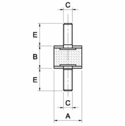* Lem Select Silent Bloc Universel Male X Male O25X20 M8X20 (Lot De 4)> Accessoire Pour Tondeuse Et Autoportée